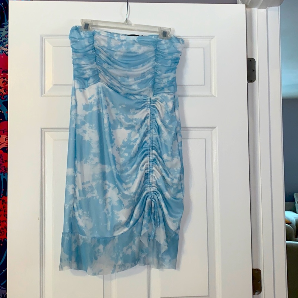 Strapless Blue Cloud Dress